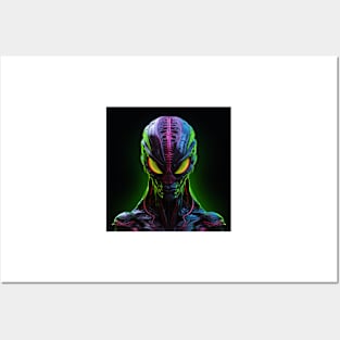 Alien Neon Art 8 Posters and Art